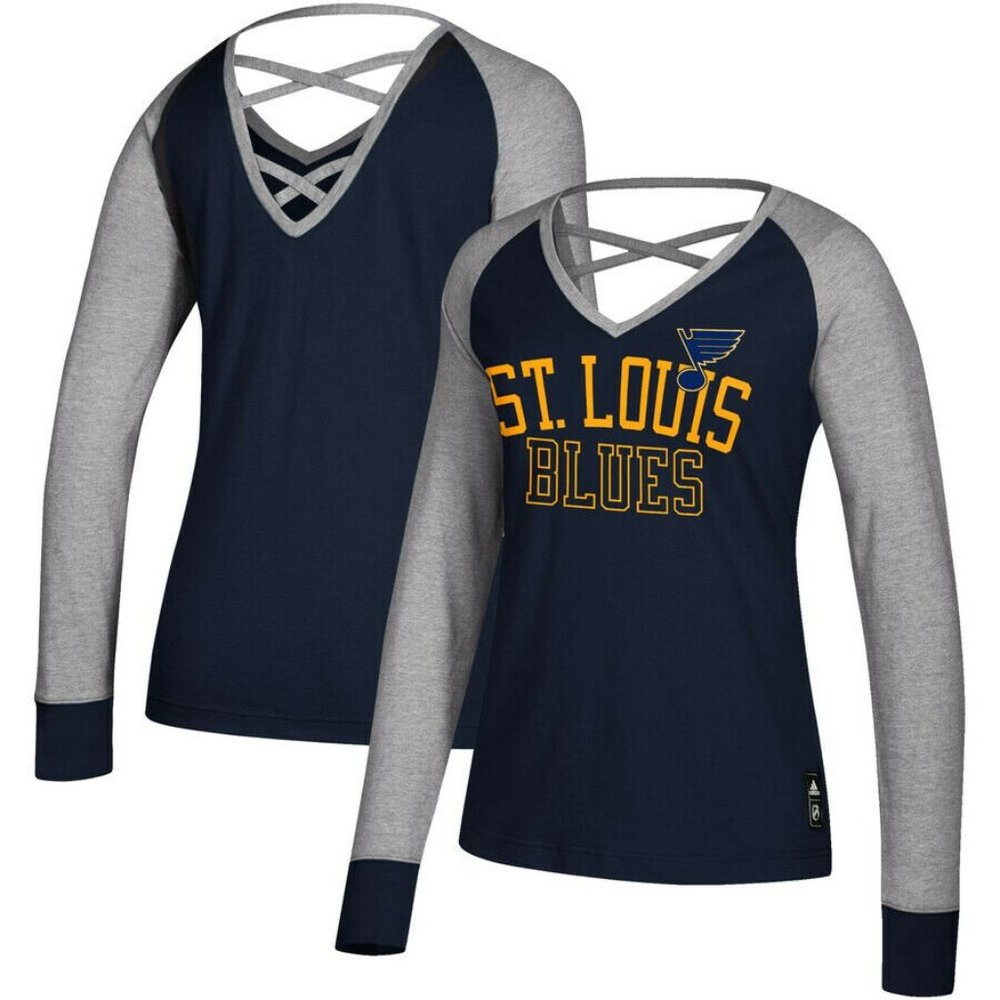 NWT St. Louis Blues Top Womens Adidas